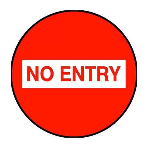 No Entry Reflective Sign 600mm ACM