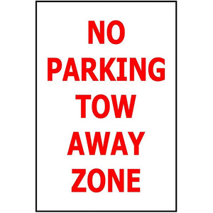 No Parking Tow Away Zone Sign 240 x 340 ACM image