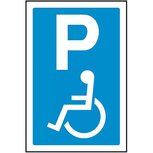 'P' Disabled Parking Sign 240 x 340 ACM