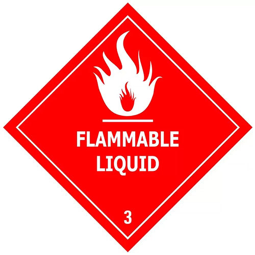 Flammable Liquid Class 3 Sign 295 x 295 PVC