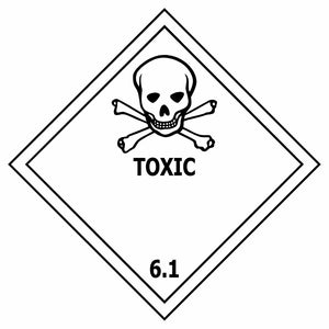 Toxic Class 6 Adhesive Labels 100 x 100: Pack/10 image