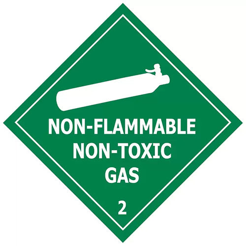 Non-Flammable Non-Toxic Gas Class 2 Sign: 295 x 295 PVC