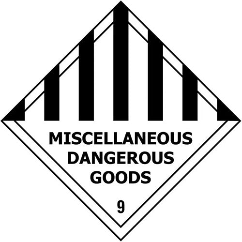 Misc Dangerous Goods Class 9 Sign: 295 x 295 PVC