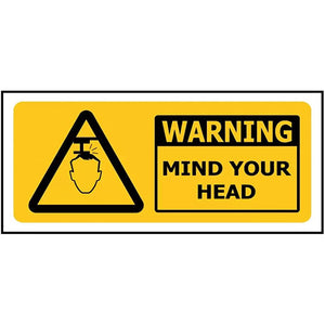 Warning Mind Your Head Sign 450 x 200 ACM image